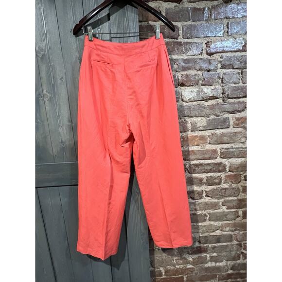 Jean Charles de Castelbajac Vintage Linen Pleated High Waist wideleg pant Sz 12 - Picture 5 of 10